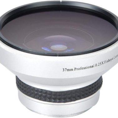 37mm 0.25X Super Fisheye Lens Additional Lens,Aluminum Alloy 2 Part Removable Macro Close-up Shooting Fisheye Effect Wide View Optical Glass Camera Photography Lens, is for 37mm Camera Lens Default